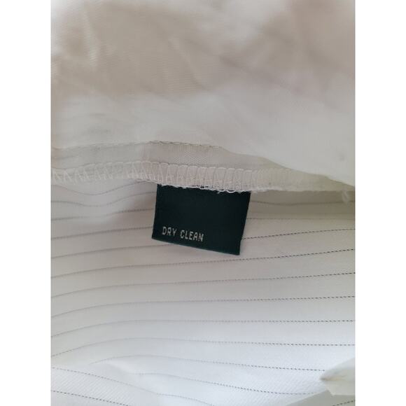 Ralph Lauren Pants Pinstripe Sz 14 Cotton Career White Black - Picture 13 of 13